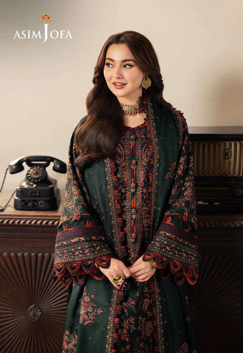 Asif Jofa 3PC Dhanak Embroidered Unstitched Suit by ZARTHREAD – Front View