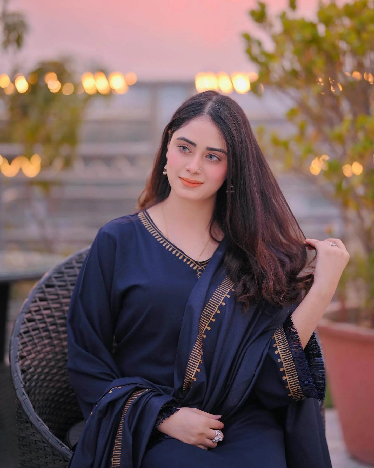 BR-1145 3PC Embroidered Dhanak Suit with Printed Wool Shawl by ZARTHREAD – Front View