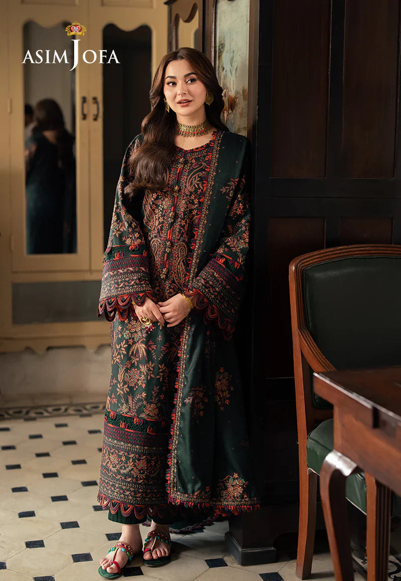 Asif Jofa 3PC Dhanak Embroidered Unstitched Suit by ZARTHREAD – Front View
