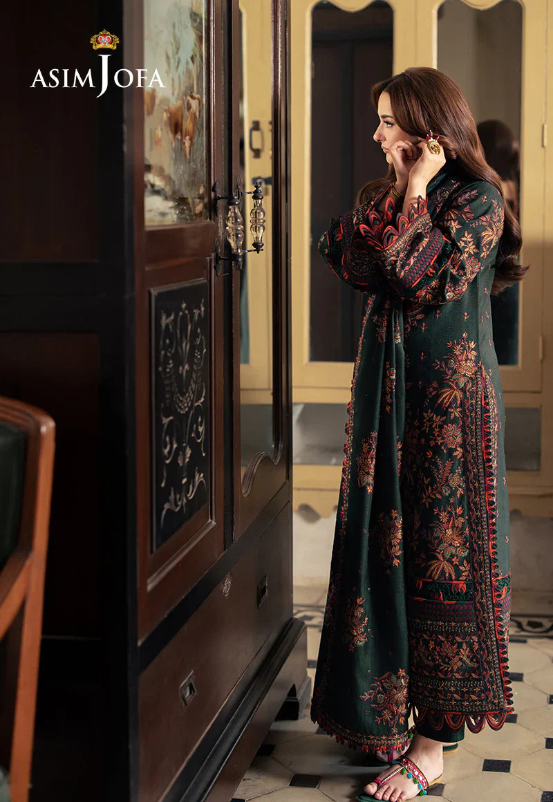 Asif Jofa 3PC Dhanak Embroidered Unstitched Suit by ZARTHREAD – Front View