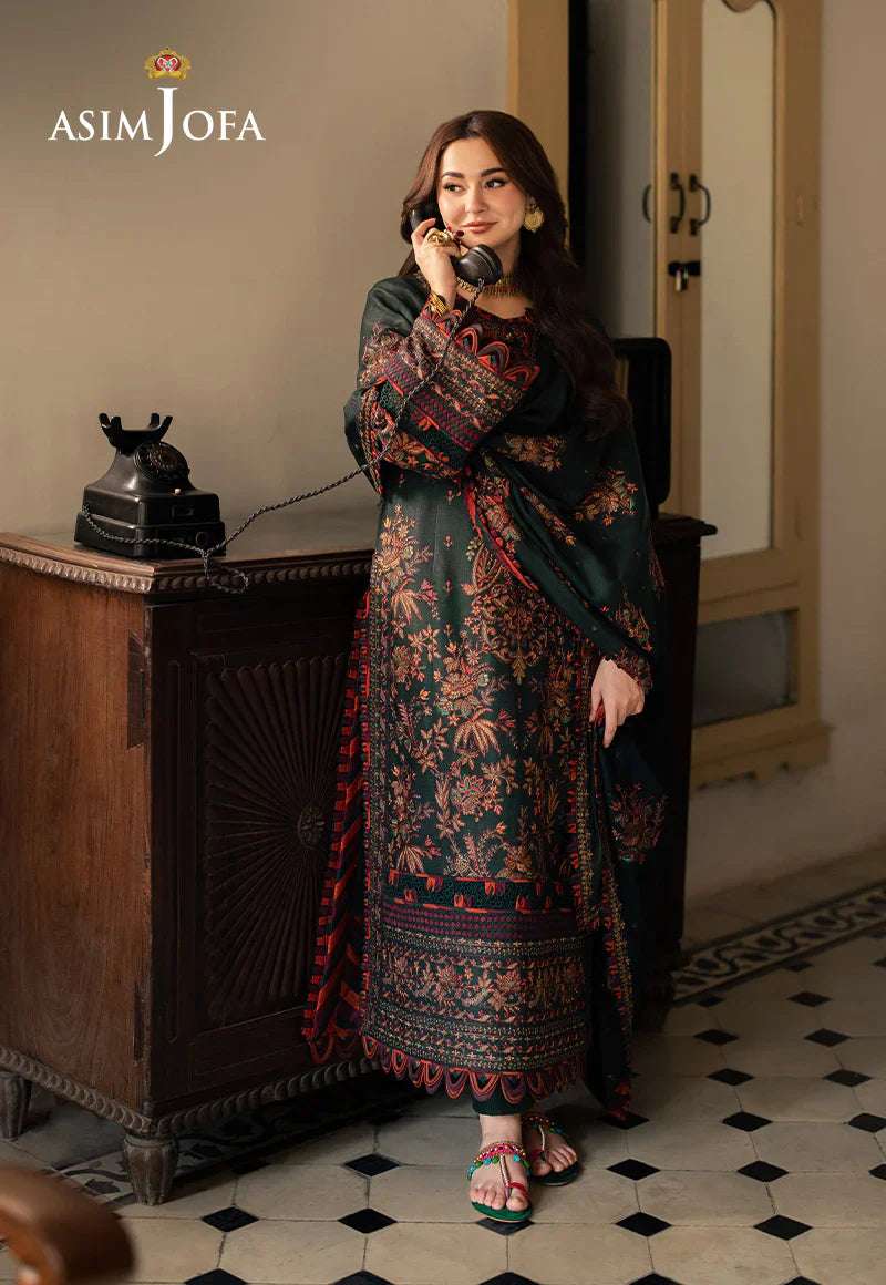Asif Jofa 3PC Dhanak Embroidered Unstitched Suit by ZARTHREAD – Front View
