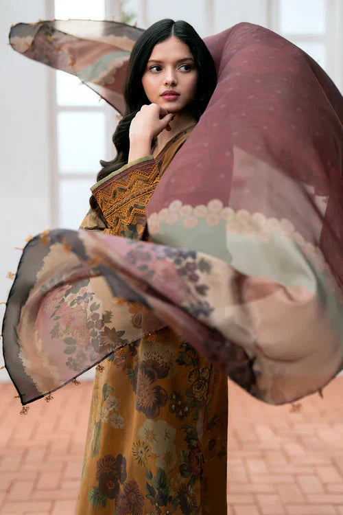 KARANDI 3PC PRINTED SHIRT WITH KARANDI PRINTED DUAPTTA AND TROUSER V253