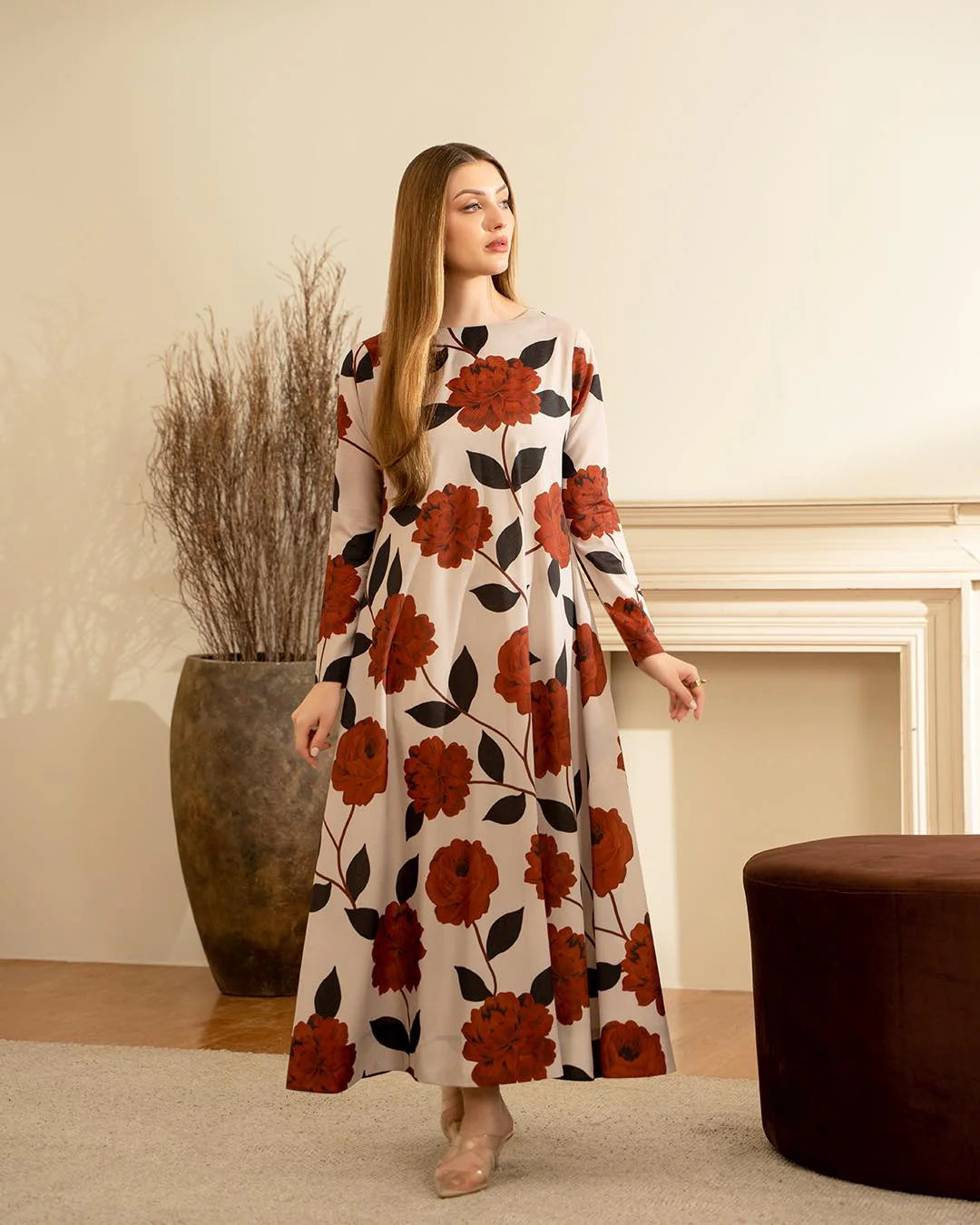 Lulusar Silk 3PC Digital Printed Suit by ZARTHREAD – Front View