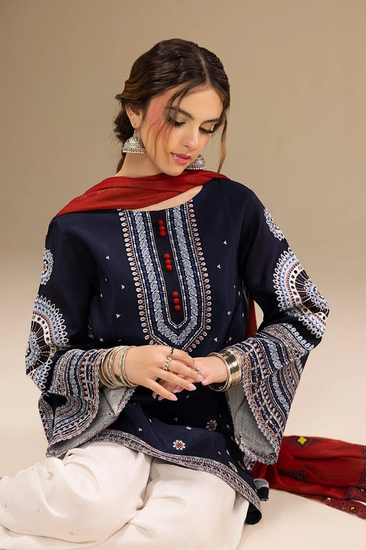 Jazmin Unstitched 3 PC Dhanak Embroidered Suit V241 by ZARTHREAD – Women’s Fashion, Pakistani Clothing, Embroidered Unstitched Set
