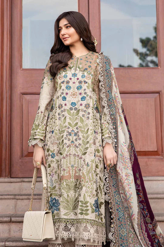 Dhanak-3PC Embroidered Shirt with Digital Printed Wool Shawl V669