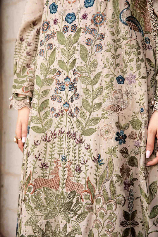 Dhanak-3PC Embroidered Shirt with Digital Printed Wool Shawl V669