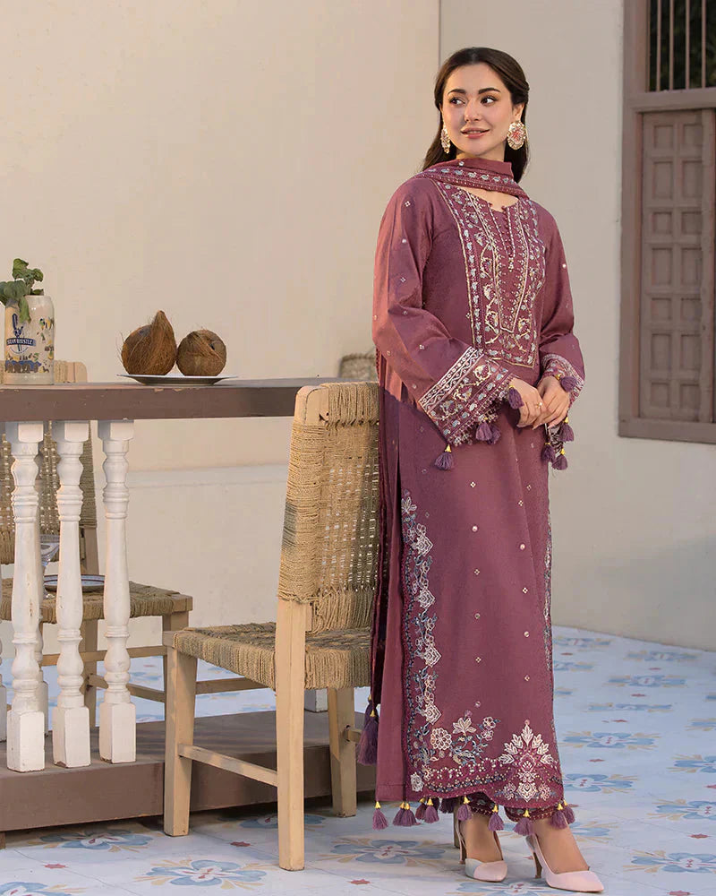 Lawn-3PC Embroidered Shirt with Chiffon Embroidered Dupatta V1321W